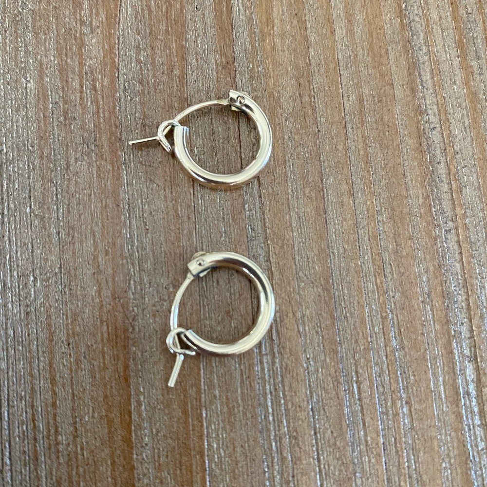 EUC Made by Mary 13mm gold-filled hoops